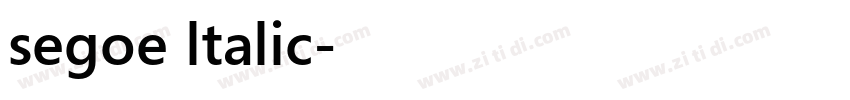 segoe ltalic字体转换